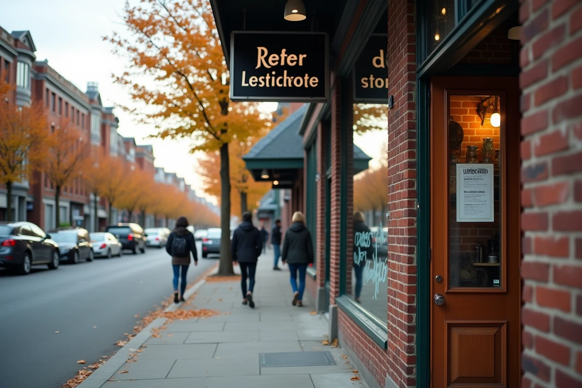 Devanture de commerce à Montréal affichant une enseigne bilingue conforme aux exigences de la loi 14 sur la langue française au Québec