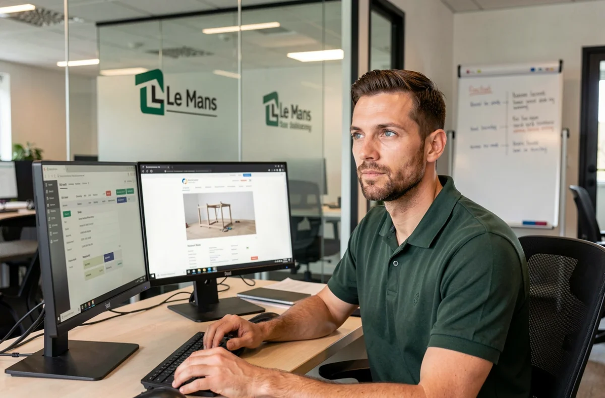 Spécialiste en SEO et création web d'Ekomedia au Mans travaillant sur l'optimisation et le design d'un site internet
