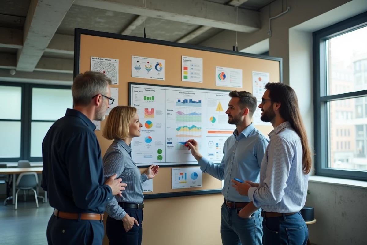 Équipe dirigeante concentrée sur une stratégie traditionnelle ignorant les signaux de disruption technologique en arrière-plan